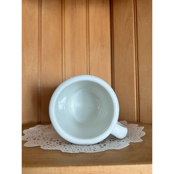 Antique Hall China White Ironstone Porcelain Shaving Coffee Mug Restaurantware - Picture 6 of 7